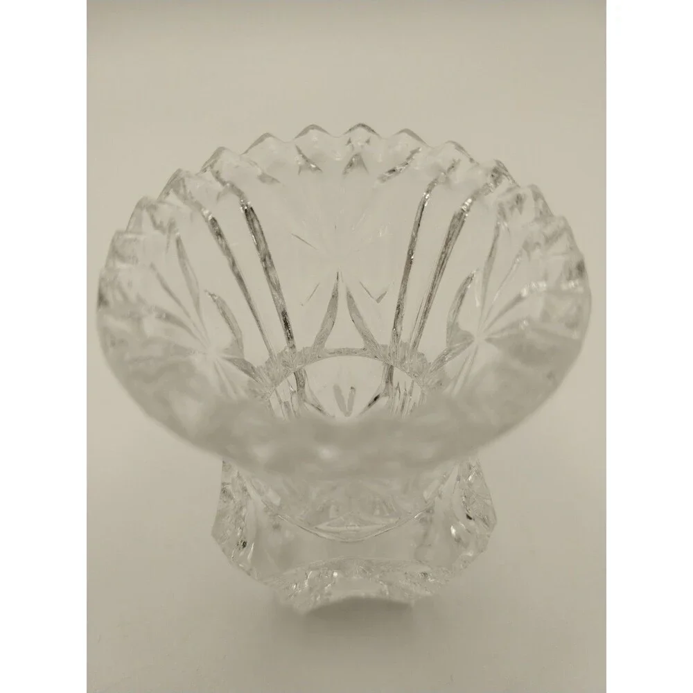 Vintage Kristal Zajecar 24% Lead Crystal Toothpick Holder Mini Bud Vase Yugoslav